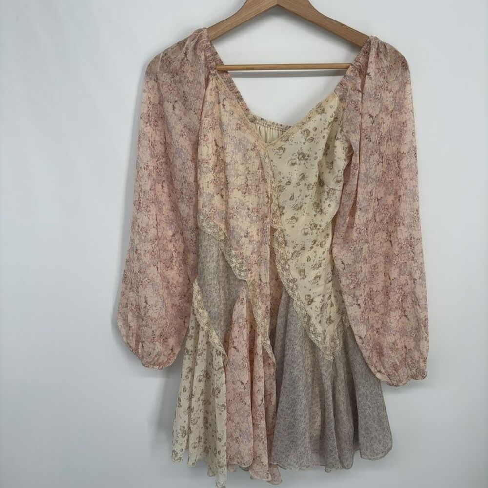 Baevely Ava Patchwork Floral Print Dress